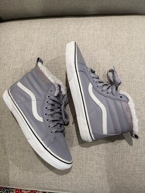 Vans SK8-Hi MTE High-Top Lavander Grey Faux Fur Lining Sneaker